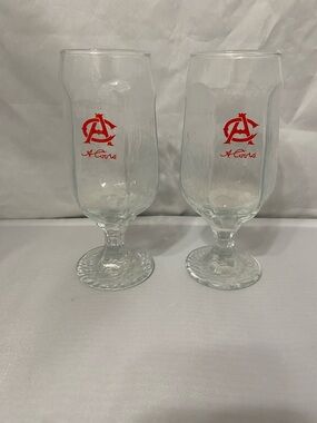 A. Coors Red Logo Pilsner Glass - Clear Glassware (Set of 2)